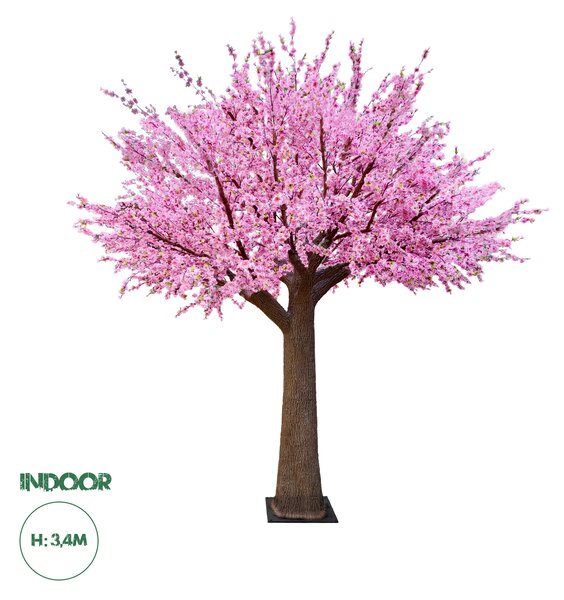 GloboStar® Artificial Garden PEACH BLOSSOM TREE 20159 Τεχνητό Διακοσμητικό Δέντρο Ανθισμένη Ροδακινιά Υ340cm