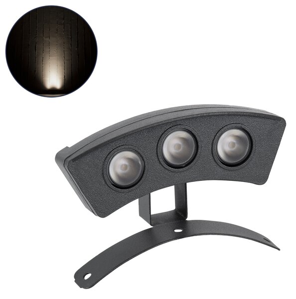 GloboStar® TREELIGHT-PLANTE 90516 Κυρτή Μπάρα Φωτισμού Wall Washer Ειδική για Φυτά - Δέντρα LED 3W 285lm 15° DC 24V Αδιάβροχο IP67 Μ11 x Π3 x Υ8.2cm Φυσικό Λευκό 4500K - Γκρι Ανθρακί - 3 Years Warranty