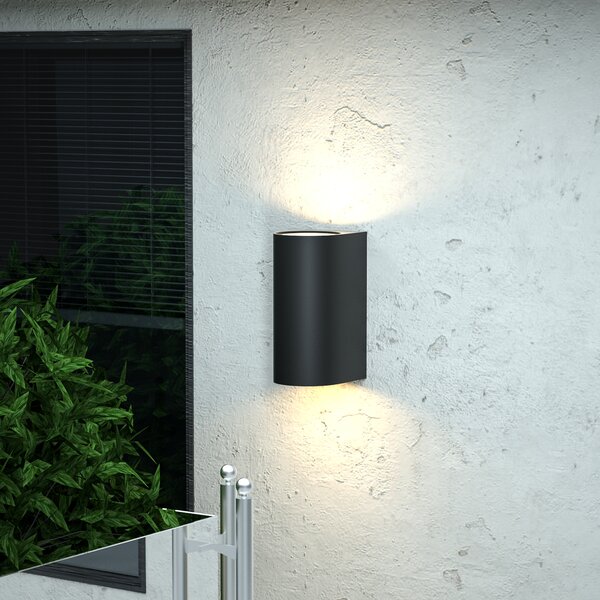 It-Lighting Michigan 2xGU10 Outdoor Up-Down Wall Lamp Grey D14.7cmx9cm (80200134)