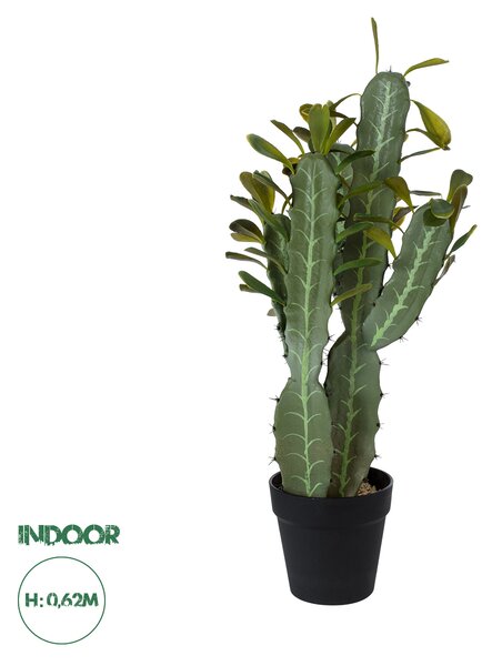 GloboStar® Artificial Garden CEREUS JAMACARU CACTUS 20102 Τεχνητό Διακοσμητικό Φυτό Κάκτος Κηρίος Υ62cm