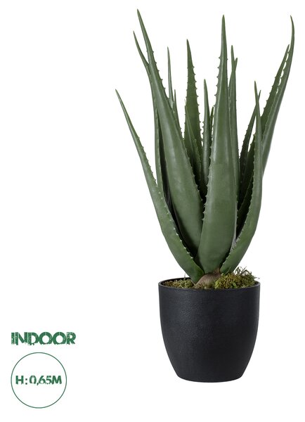 GloboStar® Artificial Garden ALOE 20066 Τεχνητό Διακοσμητικό Φυτό Αλόη Υ65cm