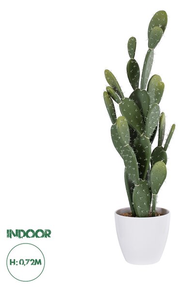 GloboStar® Artificial Garden OPUNTIA FICUS-INDICA CACTUS 20097 Τεχνητό Διακοσμητικό Φυτό Κάκτος Φραγκοσυκιά Υ72cm