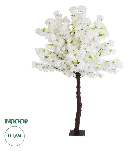 GloboStar® Artificial Garden BIANCA CHERRY BLOSSOM TREE 20141 Τεχνητό Διακοσμητικό Δέντρο Λευκή Κερασιά Υ160cm