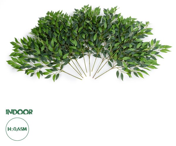 GloboStar® Artificial Garden LAUREL BRANCH 20231 10 x Τεχνητά Διακοσμητικά Κλαδία Δάφνης Π50 x Υ65cm