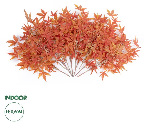 GloboStar® Artificial Garden MAPLE BRANCH 20230 10 x Τεχνητά Διακοσμητικά Κλαδία Σφένδαμου Π55 x Υ60cm