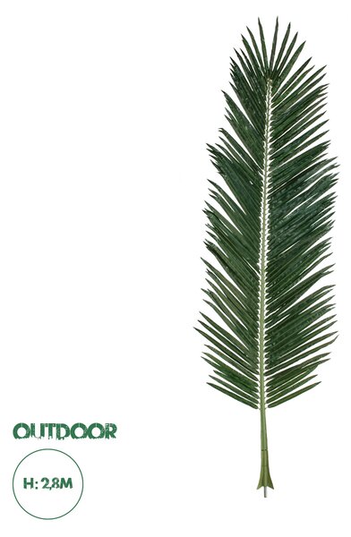 GloboStar® Artificial Garden ARECA PALM LEAF 20182 - Τεχνητό Διακοσμητικό Φύλο Φοινικόδεντρου Αρέκα Π95 x Υ280cm