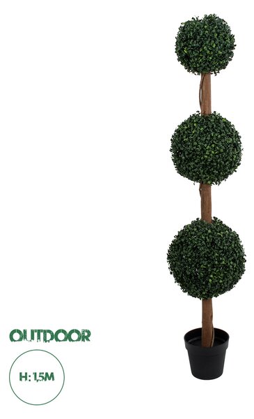 GloboStar® Artificial Garden BUXUS 20400 Τεχνητό Διακοσμητικό Φυτό Πυξός Υ150cm