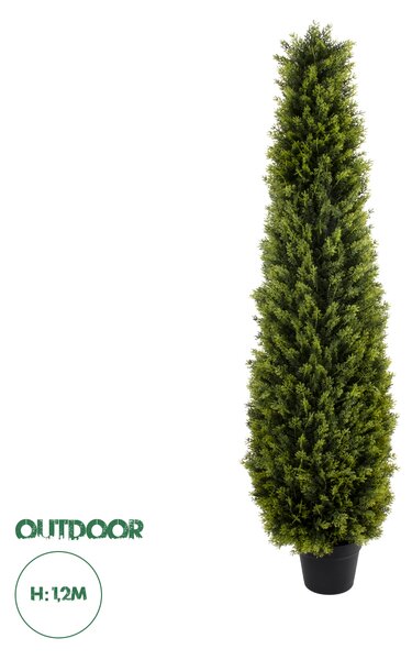 GloboStar® Artificial Garden CYPRESSUS SEMPERVIRENS 20394 Τεχνητό Διακοσμητικό Φυτό Μεσογειακό Κυπαρίσσι Υ120cm