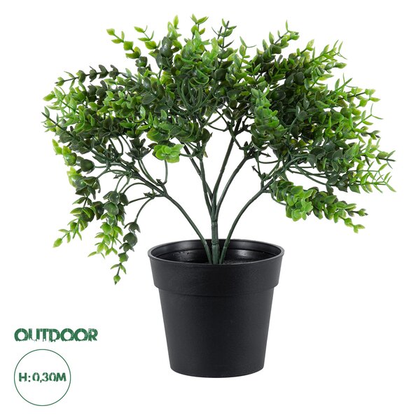 GloboStar® Artificial Garden EUCALYPTUS 20392 Τεχνητό Διακοσμητικό Φυτό Ευκάλυπτος Υ30cm