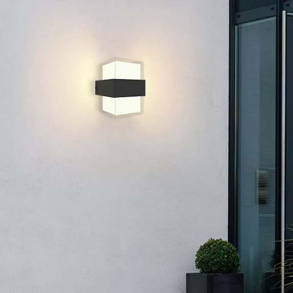 It-Lighting Louise LED 8W 3000K Outdoor Wall Lamp Anthracite D:10,5cmx13,3cm (80203341)