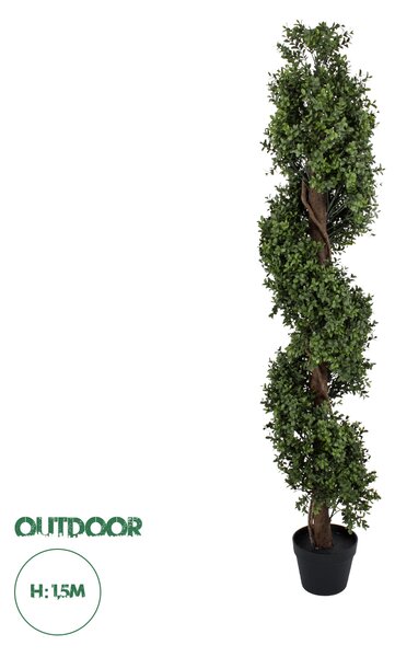 GloboStar® Artificial Garden BUXUS SPIRAL 20401 Τεχνητό Διακοσμητικό Φυτό Σπιράλ Πυξός Υ150cm