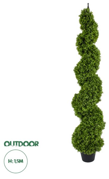 GloboStar® Artificial Garden BUXUS SPIRAL 20402 Τεχνητό Διακοσμητικό Φυτό Σπιράλ Πυξός Υ150cm