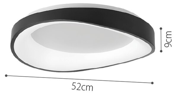 InLight Πλαφονιέρα οροφής LED 72W 3CCT (by tuya) από λευκό μέταλλο και ακρυλικό D:52cm (42033-White)