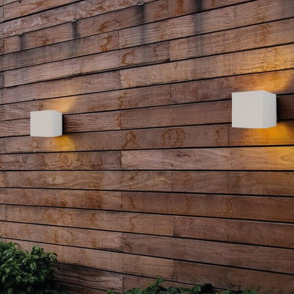 It-Lighting Emerald LED 10W 3000K Outdoor Wall Lamp White D:9,9cmx9,9cm (80203121)