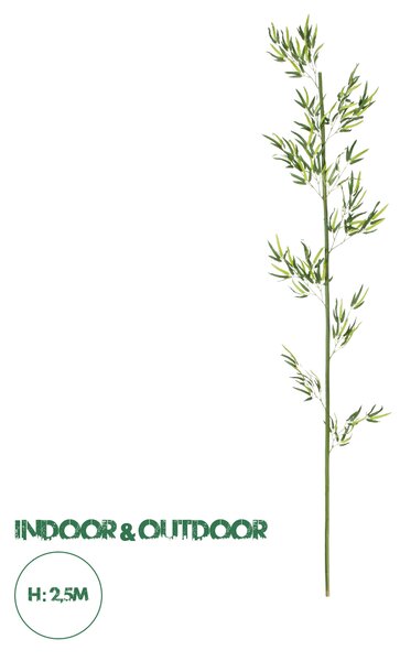 GloboStar® Artificial Garden BAMBOO BRANCH 20440 Τεχνητό Διακοσμητικό Κλαδί Μπαμπού Υ250cm