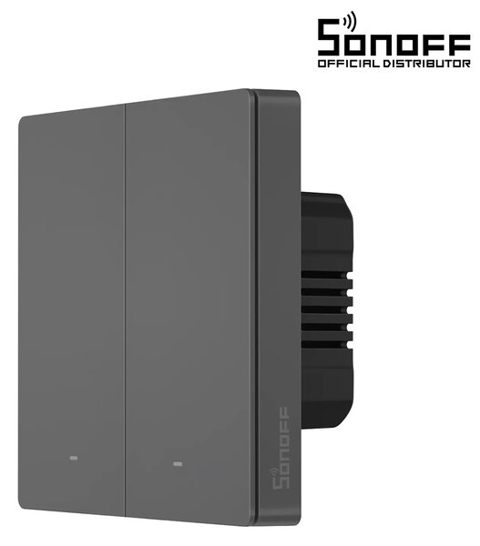 GloboStar® 80091 SONOFF M5-2C-86 SwitchMan Mechanical Smart Switch WiFi & Bluetooth AC 100-240V Max 10A 2200W (5A/Way) 2 Way