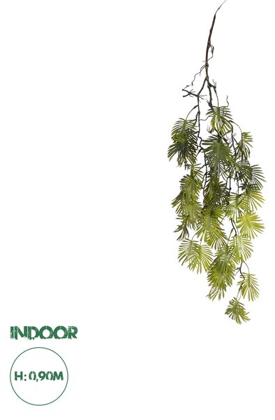 GloboStar® Artificial Garden HANGING FERN 20614 Τεχνητό Διακοσμητικό Κρεμαστό Φυτό Φτέρη Μ30 x Π10 x Υ90cm