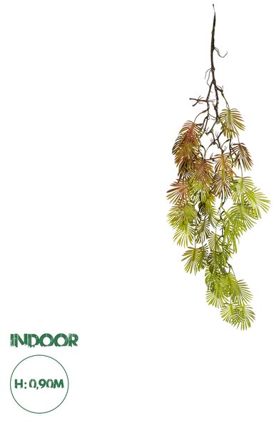 GloboStar® Artificial Garden HANGING FERN 20615 Τεχνητό Διακοσμητικό Κρεμαστό Φυτό Φτέρη Μ30 x Π10 x Υ90cm