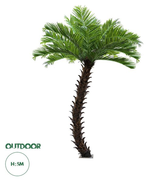 GloboStar® Artificial Garden PHOENIX ROEBELENII PALM TREE 20596 Τεχνητό Διακοσμητικό Φυτό Φοινικόδεντρο Ρομπελίνι Εξωτερικού Χώρου IP68 UV Certified Protection Υ500cm