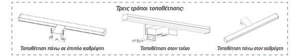 InLight Επιτοίχιο φωτιστικό LED 8W 4000K από πλαστικό σε μαύρη απόχρωση D:40cm (1047-Β)