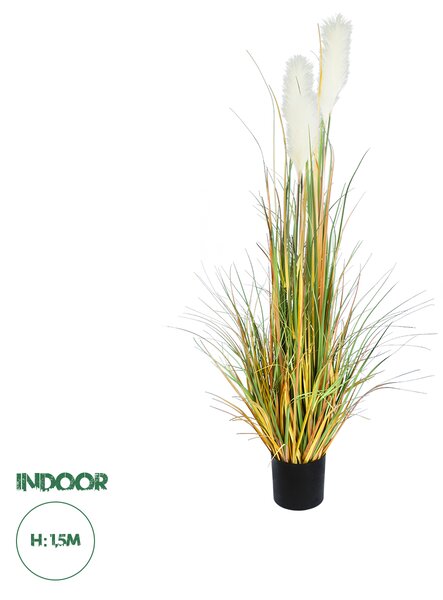 GloboStar® Artificial Garden PAMPAS GRASS 20105 Τεχνητό Διακοσμητικό Φυτό Γρασίδι της Πάμπας Υ150cm