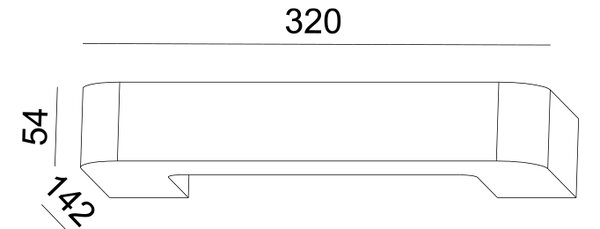 ^ΓΥΨΙΝΟ ΕΠΙΤΟΙΧΟ Φ/Σ 1XR7S118mm FOGA 32x14,2x5,4CM