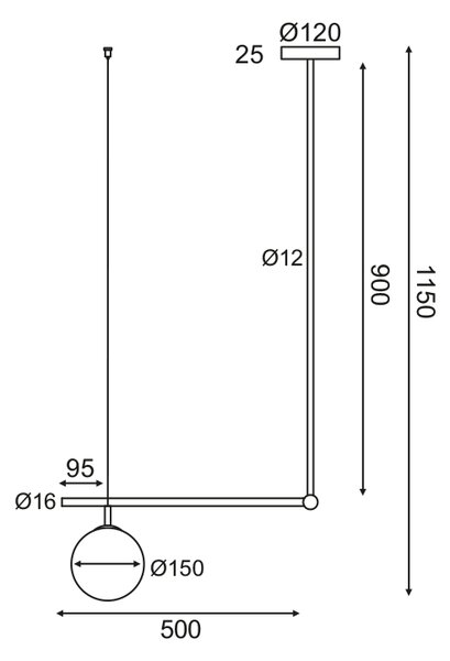 ^ΚΡΕΜΑΣΤΟ Φ/Σ 1ΧΕ27 ΜΕΤΑΛΛΙΚΟ+ΟΠΑΛ ΓΥΑΛΙ 56X15XH115CM THETIS