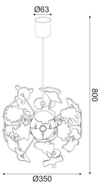 ΚΡΕΜΑΣΤΟ Φ/Σ 4ΧΕ14 ΠΑΙΔΙΚΟ ΔΙΑΣΤΗΜΑ Φ35ΧΗ80CM SPACE