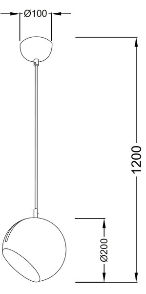 ΚΡΕΜΑΣΤΟ Φ/Σ 1ΧΕ27 ΜΕΤΑΛΛΙΚΟ ΜΑΥΡΟ Φ20ΧΗ120CM HOSTA