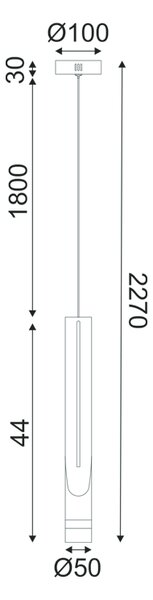 ^ΚΡΕΜΑΣΤΟ Φ/Σ LED 5W 3000K 300LM ESTRELA ΜΑΥΡΟ ΜΕΤ/ΚΟ IP20 D6XH228CM