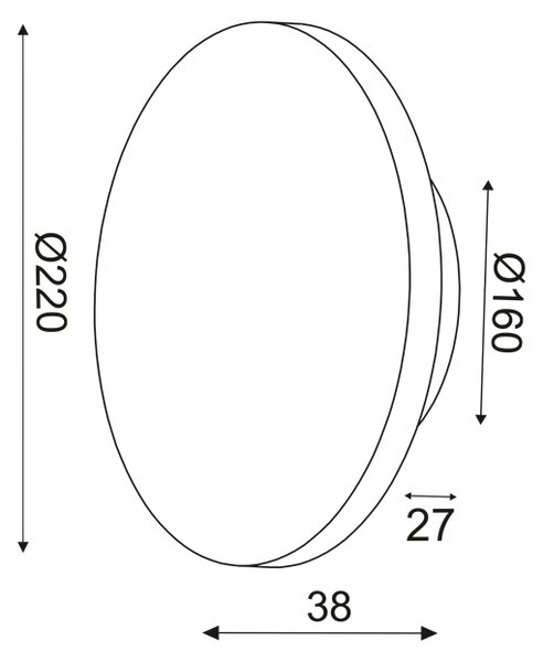 ΕΠΙΤΟΙΧΟ Φ/Σ LED 10W 3000Κ 800LM TERRAZZO MDF ΚΥΚΛΟΣ Φ22ΧΗ3,6CM ECLIPSE