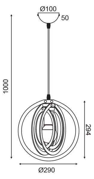 ΚΡΕΜΑΣΤΟ Φ/Σ 1ΧΕ27 ΑΝ.ΚΑΦΕ ΔΕΡΜΑ MDF D29XH100CM TRITON