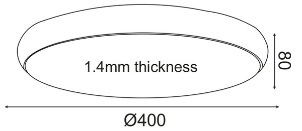 ^ΟΡΟΦΗΣ Φ/Σ LED 32W 2560LM 3000K ΜΑΥΡΟ ΜΕΤ/ΚΟ D40XH8CM KALLISTA