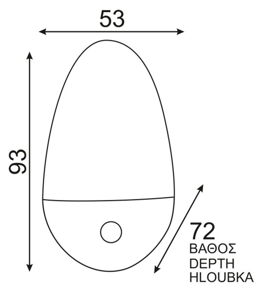 ΛΑΜΠΑΚΙ ΝΥΚΤΟΣ LED ΜΕ ΔΙΑΚΟΠΤΗ ON-OFF 1W 4000K 230V