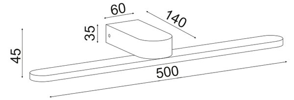 ^ΕΠΙΤΟΙΧΟ Φ/Σ LED 16W 3000K 1040LM ΜΑΥΡΟ ΜΕΤ/ΚΟ IP44 50Χ12Χ4CM PHOEBE