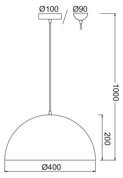 ΚΡΕΜΑΣΤΟ Φ/Σ 1XE27 ΜΕΤΑΛΛΙΚΟ ΚΡΕΜ Φ40cm MELINA