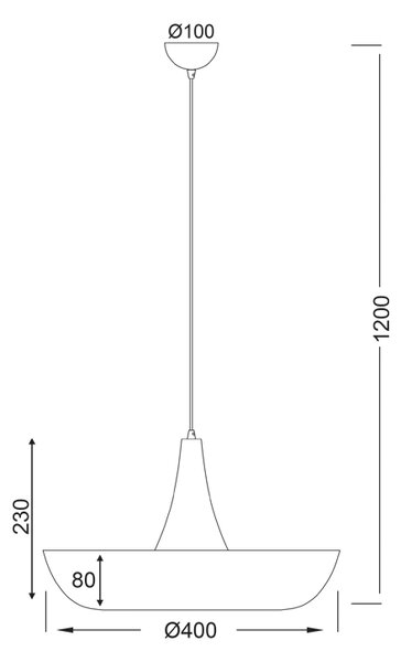 ΚΡΕΜΑΣΤΟ Φ/Σ 1ΧΕ27 ΜΕΤΑΛΛΙΚΟ ΛΕΥΚΟ Φ40ΧΗ120CM SOBRERO