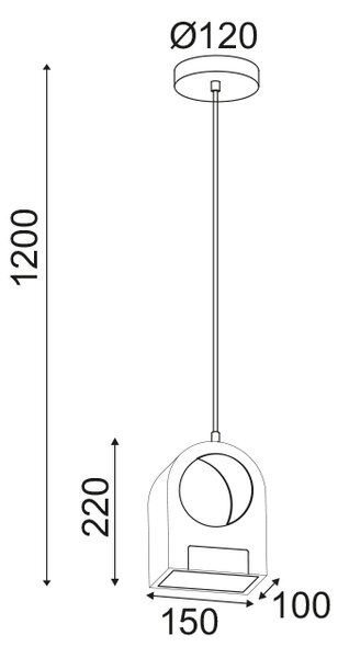 ^ ΚΡΕΜΑΣΤΟ Φ/Σ LED 10W 3000K 800LM ΞΥΛΟ+ΑΚΡΥΛΙΚΟ 15X10XH120CM YOKO