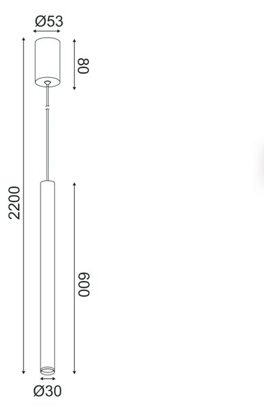 ^ΚΡΕΜΑΣΤΟ Φ/Σ LED 5W 3000K 400LM FINO ΛΕΥΚΟ ΜΕΤ/ΚΟ IP20 D3XD5,3XH220CM