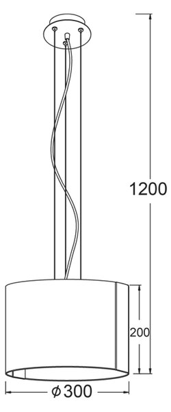 ΚΡΕΜΑΣΤΟ ΓΥΑΛΙΝΟ Φ30CM 1XE27 DIONE