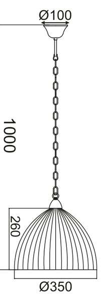 ΚΡΕΜΑΣΤΟ ΡΙΓΩΤΟ ΓΥΑΛΙ Φ38CM 1ΧΕ27 MANOLIA