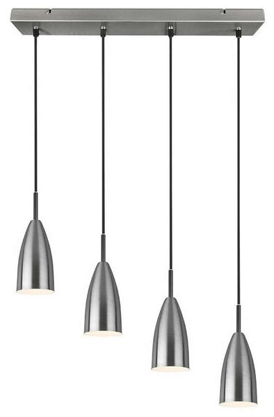 Φωτιστικό Οροφής - Ράγα Farin R30694007 4xE14 25W 58x150cm Nickel Mat RL Lighting