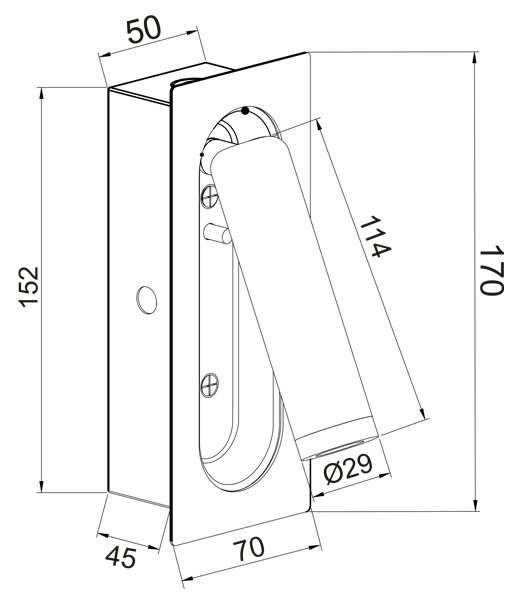 ΕΠΙΤΟΙΧΟ Φ/Σ LED 3W 3200K 190LM ΛΕΥΚΟ ΜΕΤΑΛΛΙΚΟ ΧΩΝΕΥΤΟ 7X5X17CM AIAS