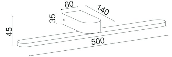 ^ΕΠΙΤΟΙΧΟ Φ/Σ LED 16W 4000K 1040LM ΛΕΥΚΟ ΜΕΤ/ΚΟ IP44 50Χ12Χ4CM PHOEBE