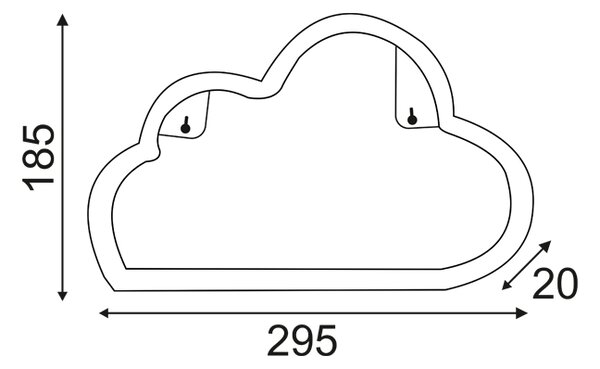 ΣΥΝΝΕΦΟ, 48 NEON LED ΛΑΜΠΑΚΙΑ ΜΕ ΜΠΑΤΑΡΙΑ (3xAA)/USB, ΜΩΒ, IP20, 29.5x2x18.5cm