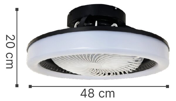 It-Lighting Eidin 36W 3CCT LED Fan Light in Black Color (101000820)