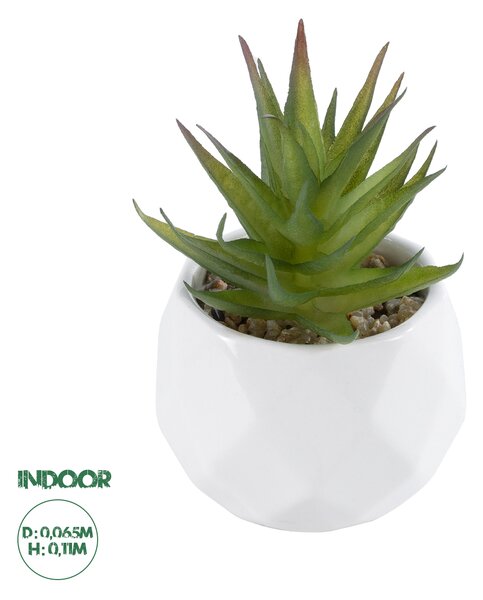 GloboStar® Artificial Garden SUCCULENT ALOE 20982 Διακοσμητικό Φυτό Παχύφυτο Αλόη Υ11cm