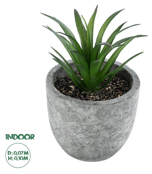 GloboStar® Artificial Garden SUCCULENT ALOE 21030 Διακοσμητικό Φυτό Παχύφυτο Αλόη Υ10cm