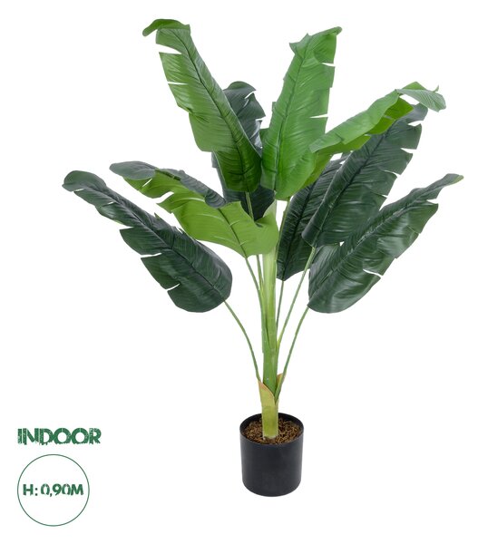 GloboStar® Artificial Garden BANANA PLANT 20939 - Διακοσμητικό Φυτό Μπανανιά Φ70 x Υ90cm