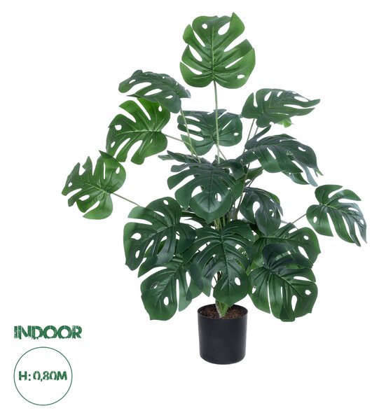 GloboStar® Artificial Garden MONSTERA PLANT 20923 - Διακοσμητικό Φυτό Μονστέρα Φ80 x Υ80cm